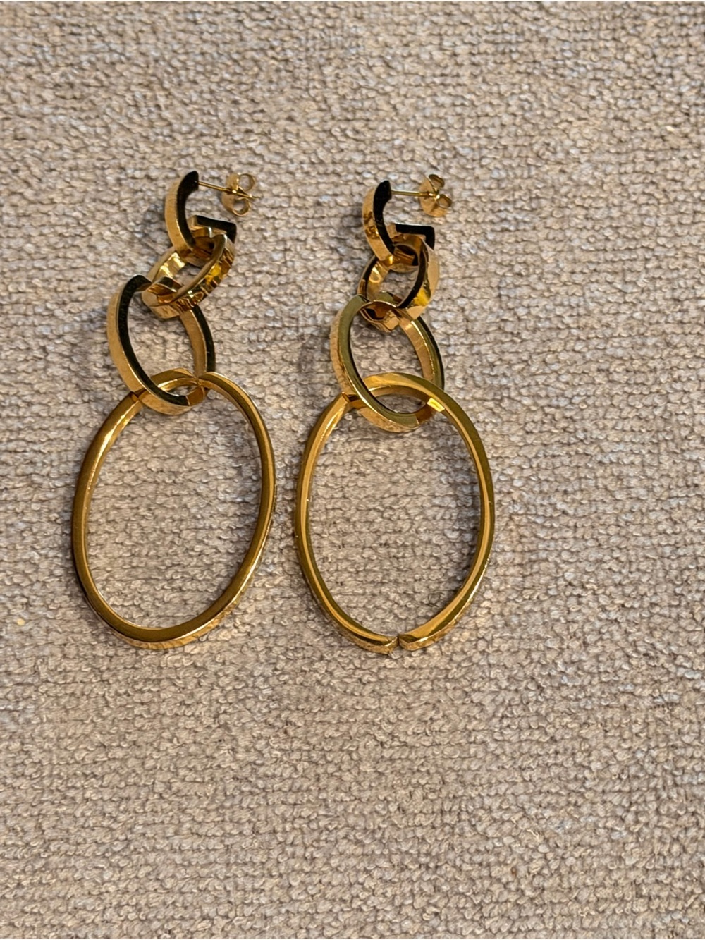 Vita Fede Cassio Gold Linked Drop Earrings Rachel Zoe Curateur Statement Dangle